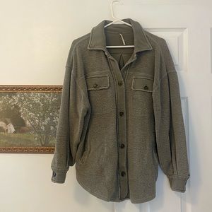 Free People Ruby Jacket in Dirty Olive